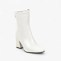 Botines de piel con efecto cocodrilo brillante