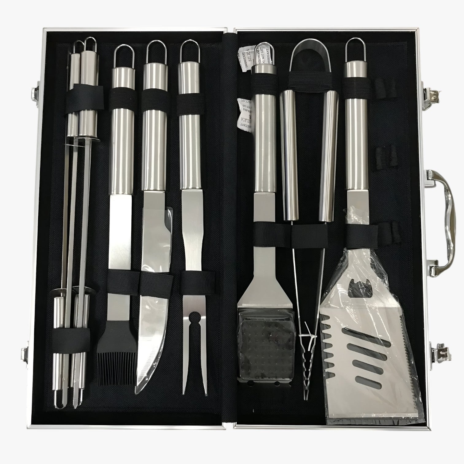 Set BBQ Portatile Completo in Acciaio Inox con Utensili - Ideale per Campeggio e Giardino - - completo completo ultimo Kitchen kitchen & dining kitchen tools portatile sostenibile ultimo uomo - Concept Palermo