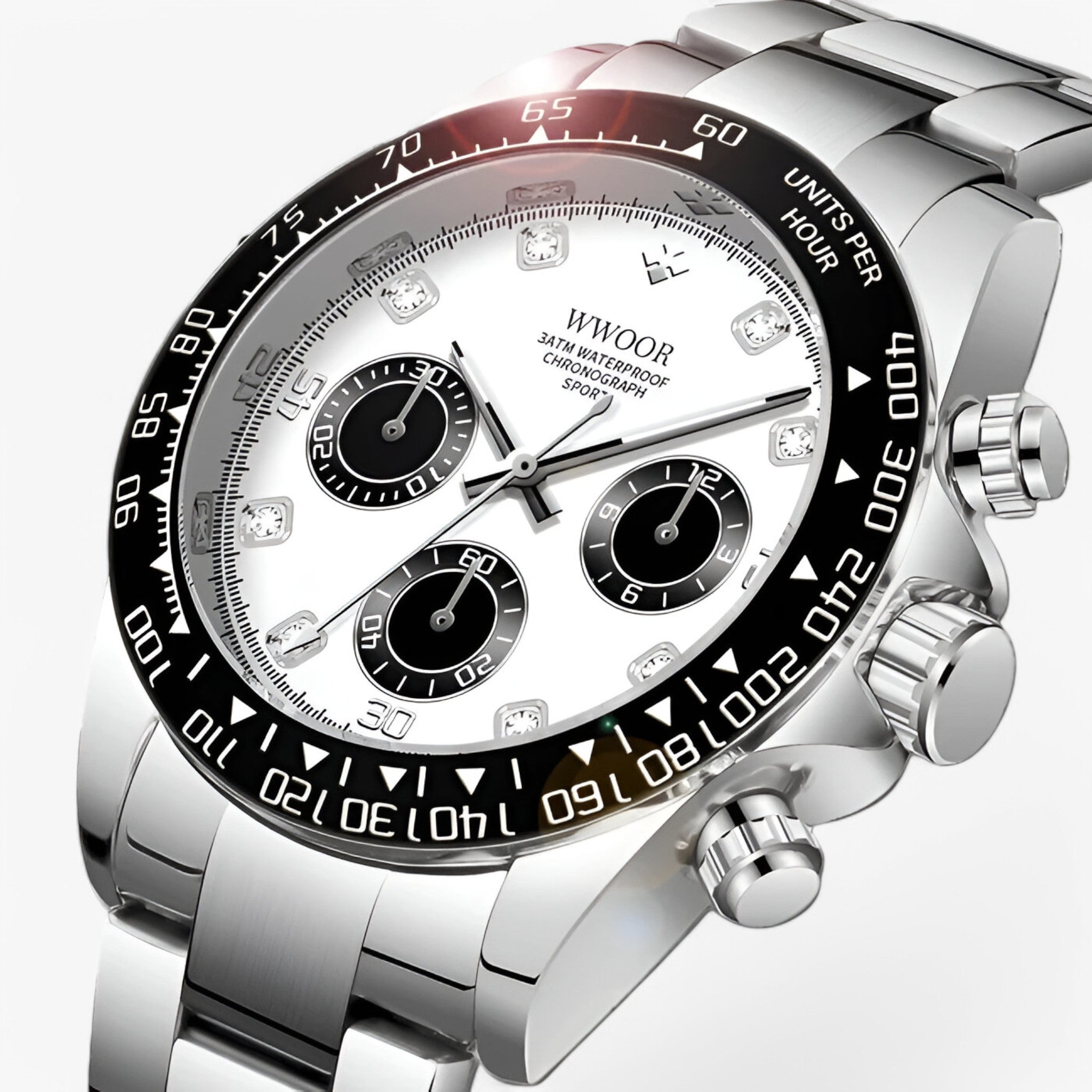 Orologio Cronografo Uomo Elegante Argento Acciaio Inox Impermeabile - Quarzo Classico - - accessoires acciaio cronografo horloges inossidabile orologio orologio cronografo uomo watches - Concept Palermo