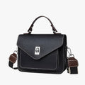 Bolso grande de hombro negro para mujer en piel auténtica, elegante y espacioso