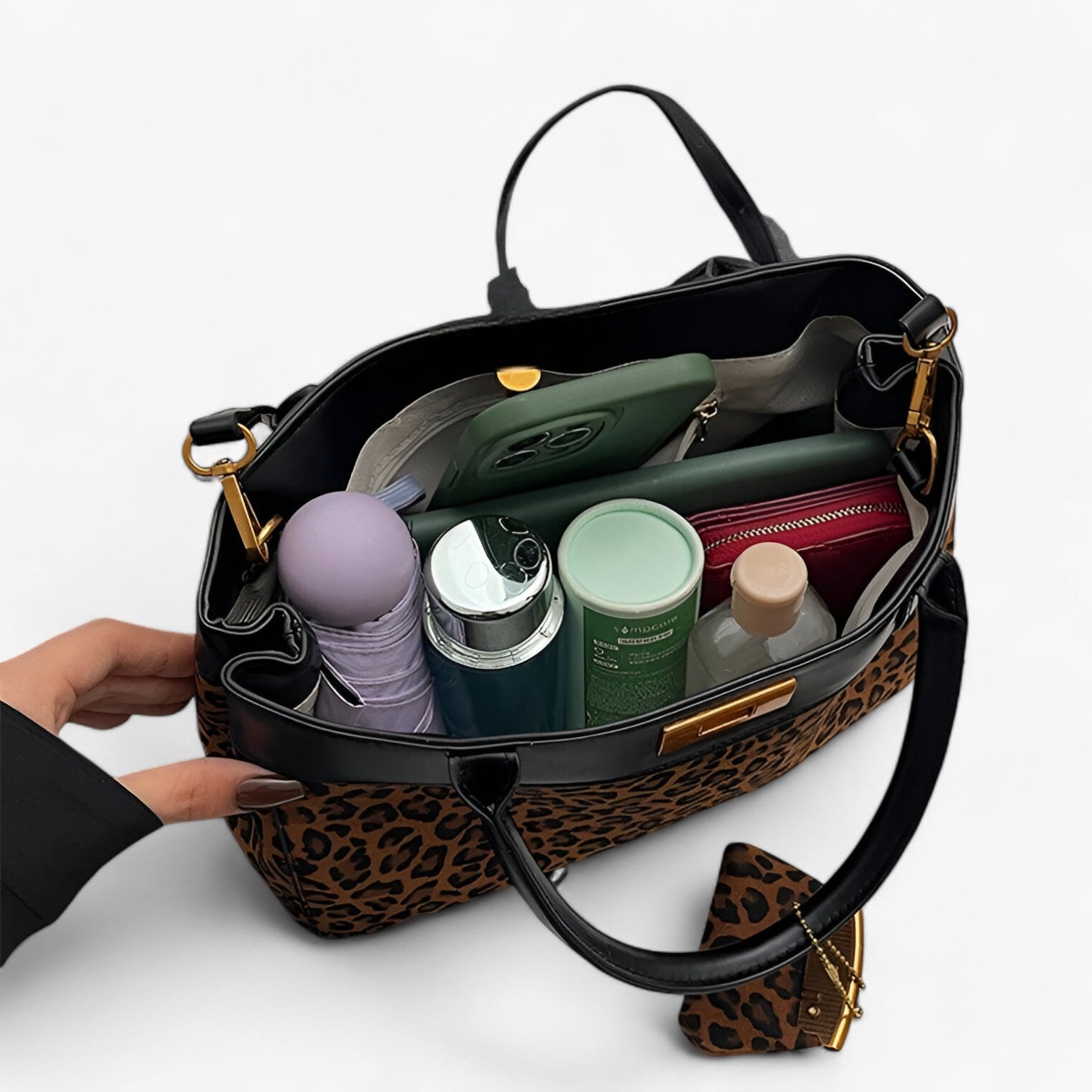 Tote alla Moda con Stampa Leopardo e Grande Capacità Donna - - alla bags capacità donna handbags leopardo moda stampa tote Women's handbags - Concept Palermo