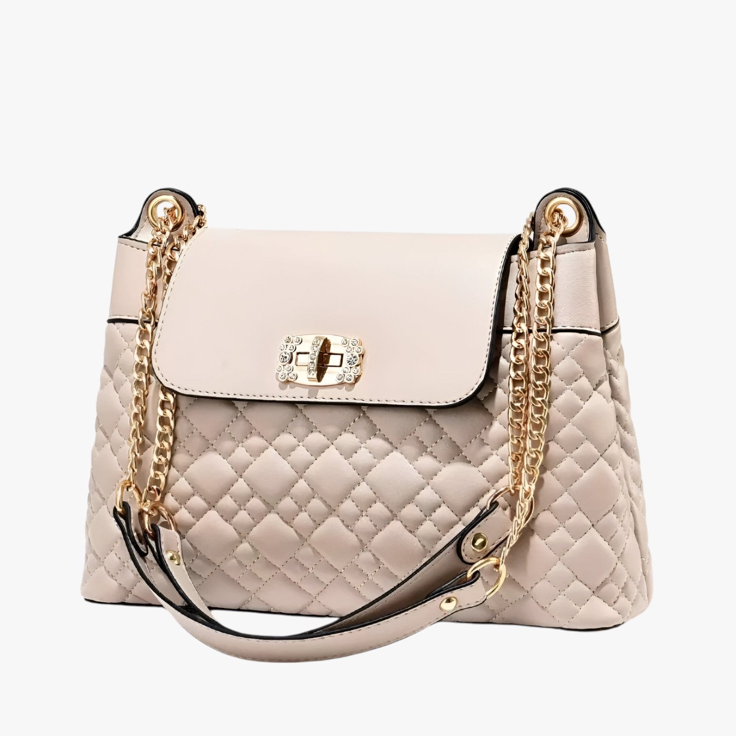 Borsa a Secchiello Donna in Vera Pelle Nera con Tracolla Regolabile e Chiusura Magnetica - Cachi - Bags borsa borsa secchiello handbags pratica secchiello tracolla women bags Women's handbags - Concept Palermo