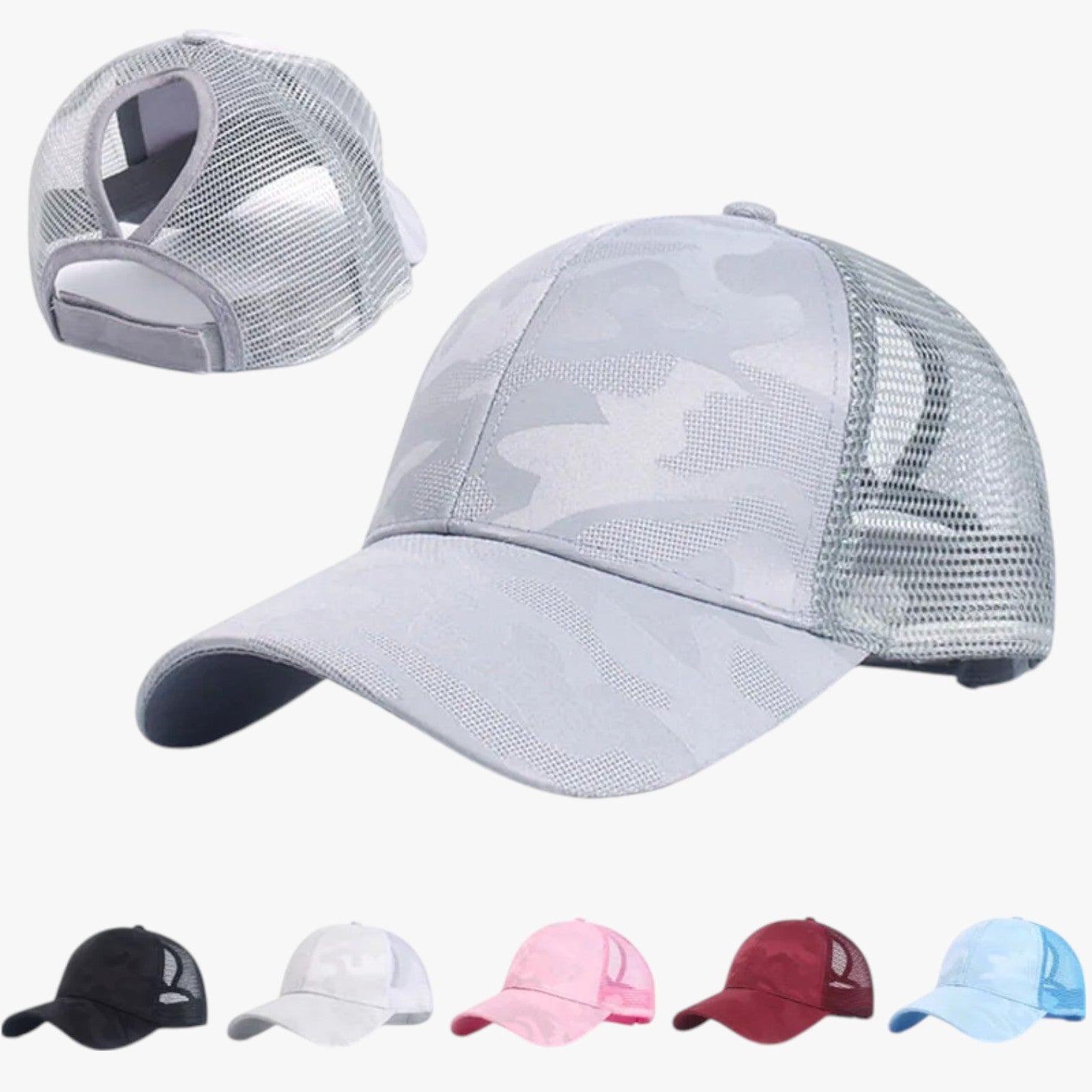 Cappello Estivo Camo con Rete e Chignon - - camo cappello cappello estivo chignon estivo hat Hat for girls hats rete women hat women's hat - Concept Palermo