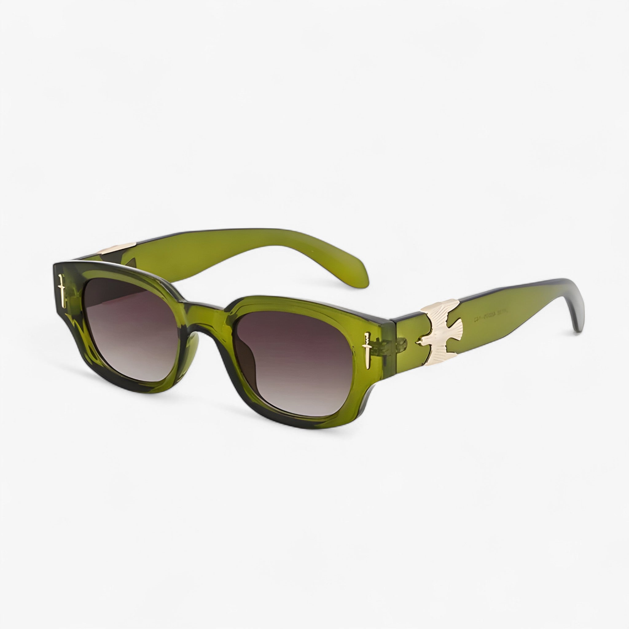 Occhiali da sole rettangolari vintage con aquila in volo Uomo - VerdeMarrone - aquila Fashion Sunglasses men sunglasses polarized mens sunglasses occhiali occhiali sole Polarized man sunglasses rettangolari sole sunglasses sunglasses polarized men uomo vintage - Concept Palermo