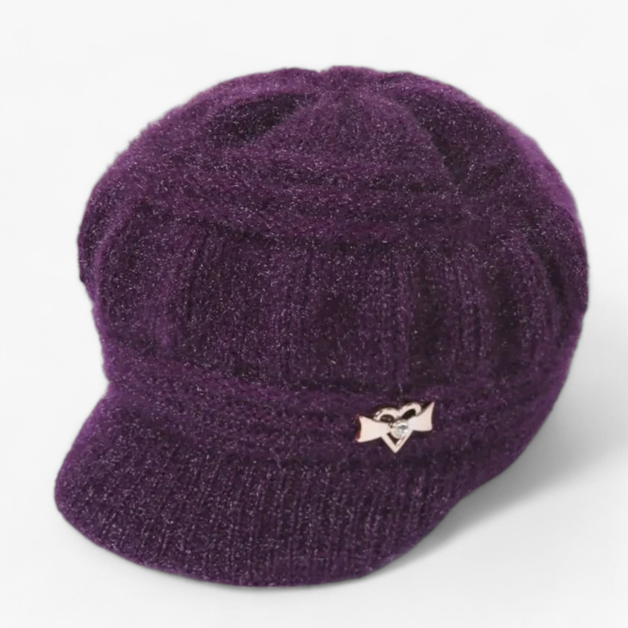 Berretto in Fleece di Corallo Lavorato a Maglia - Doppia Protezione Termica Uomo - Viola - accessoires berretto berretto fleece corallo doppia fleece hats lavorato maglia petten - Concept Palermo