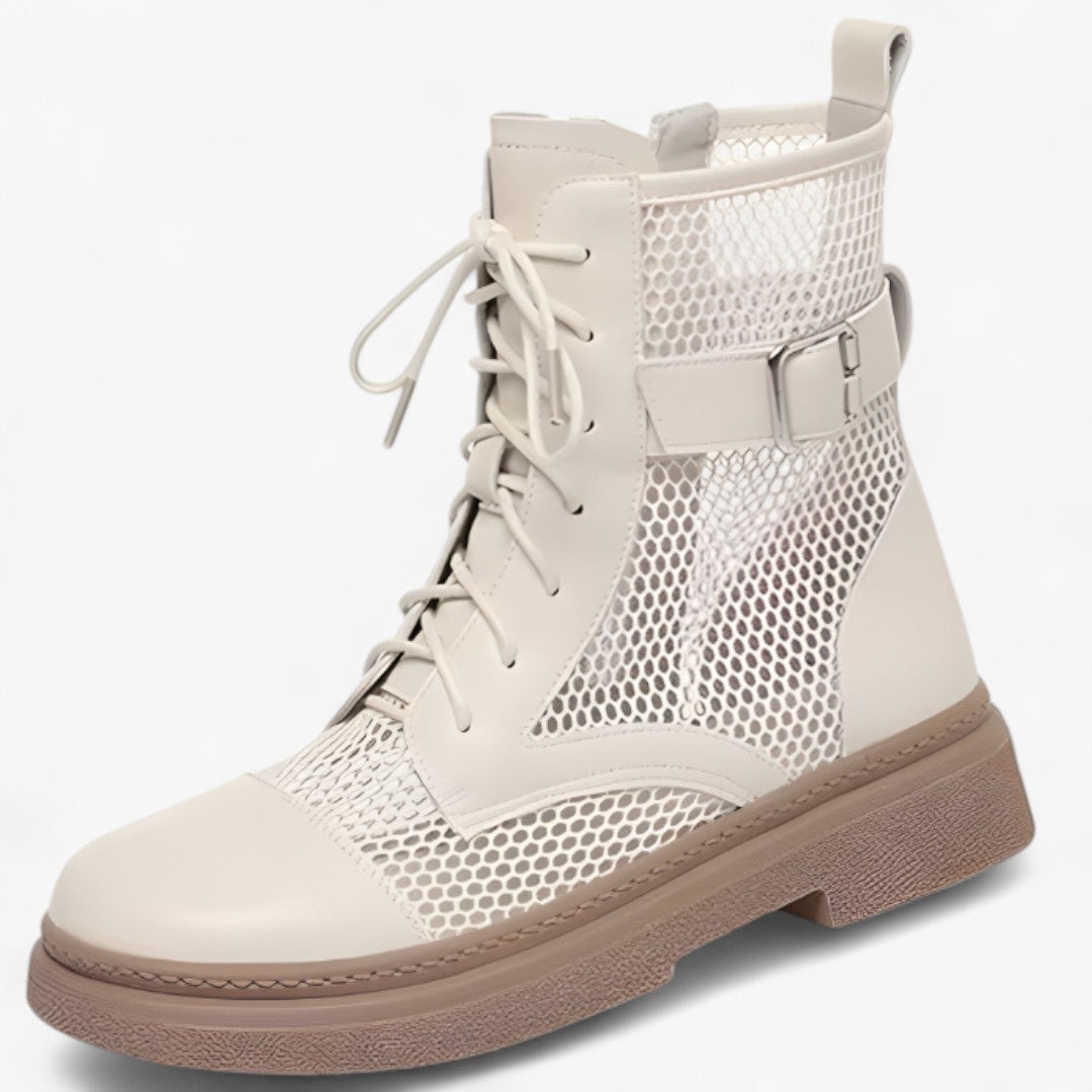 Stivali in rete con lacci e plateau sottile per l'estate Uomo - Bianca - BOOTS Boots & Shoes estate lacci plateau rete shoes sottile stivali stivali rete - Concept Palermo
