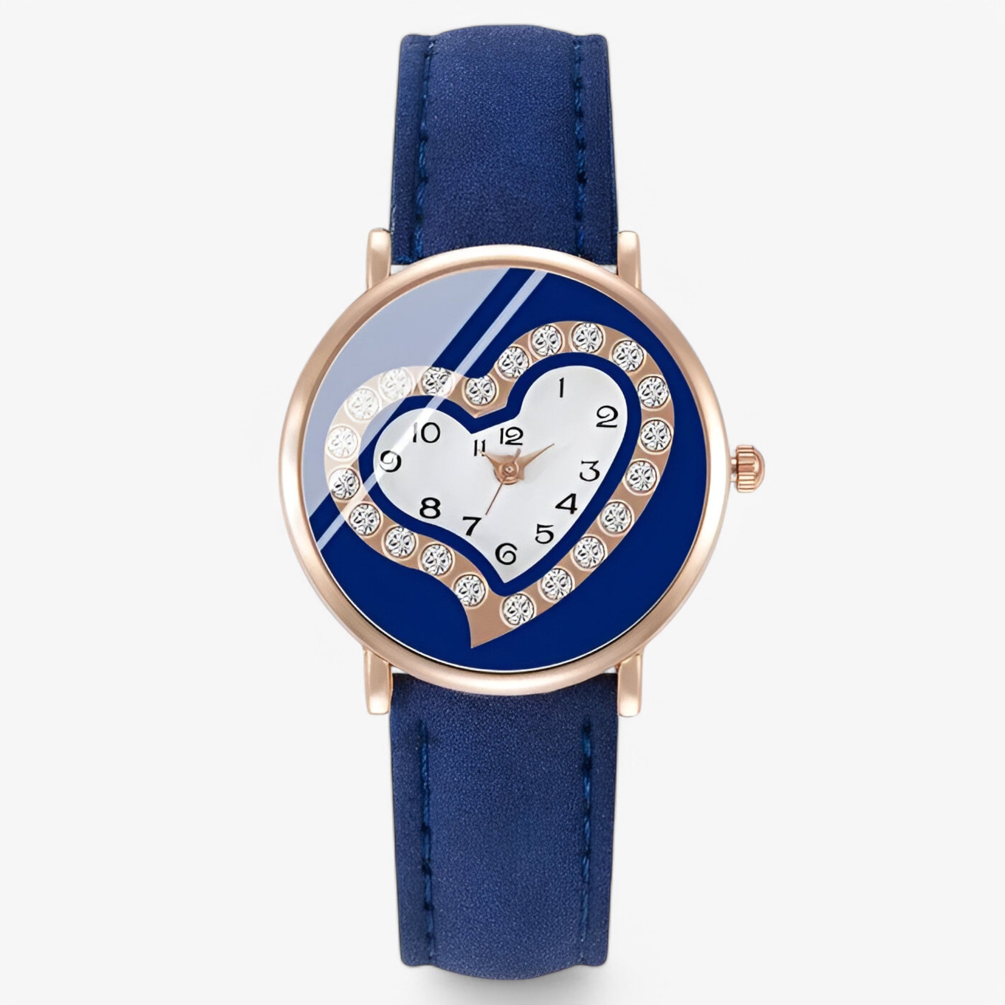 Orologio da donna analogico con cinturino in pelle e stile raffinato - Blu - accessoires analogico cinturino donna horloges orologio orologio donna pelle raffinato stile watches - Concept Palermo