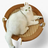 Cama para gatos de madera con hamaca resistente para hombre