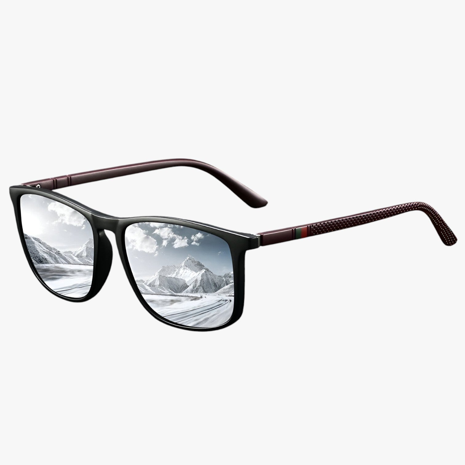 Occhiali da Sole Uomo Polarizzati Vintage Bianco/Nero, Protezione UV400 - Specchio Argento - Fashion Sunglasses mens sunglasses occhiali occhiali polarizzati polarizzati strisce sunglasses uomo vintage - Concept Palermo