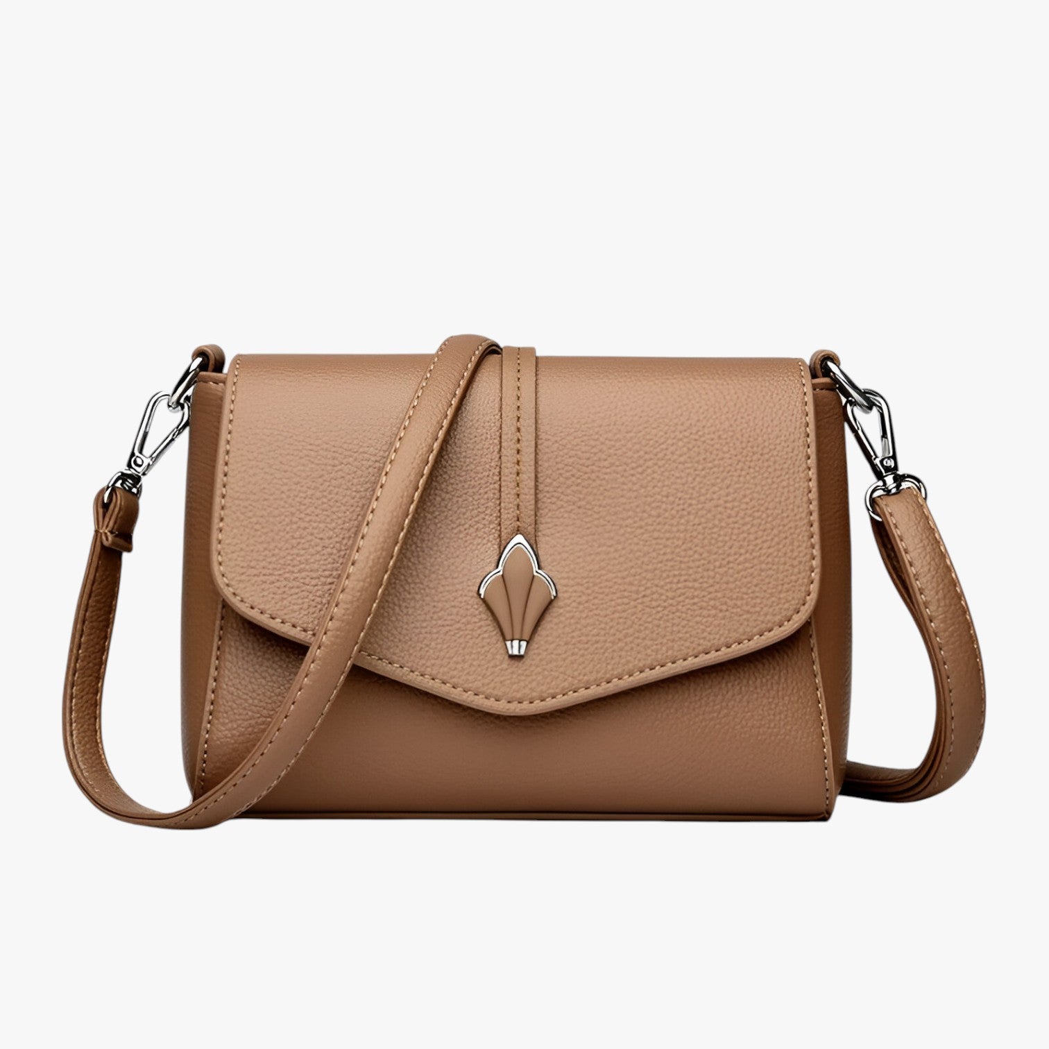 Borsa a Tracolla Nera Donna in Pelle PU, Piccola Elegante con Catena Oro e Interno Spazioso - Khaki - bags borsa borsa tracolla handbags pelle tracolla women bags Women's handbags Women's shoulder bag - Concept Palermo