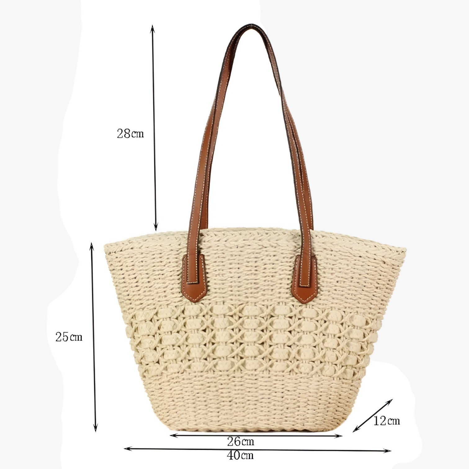 Borsa a tracolla in paglia intrecciata per donna - Leggera e spaziosa borsa estiva - - bags borsa borsa tracolla donna estiva handbags intrecciata leggera paglia Women's handbags - Concept Palermo