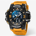 Pantalla LED, impermeable y doble visualización de la hora para hombre
