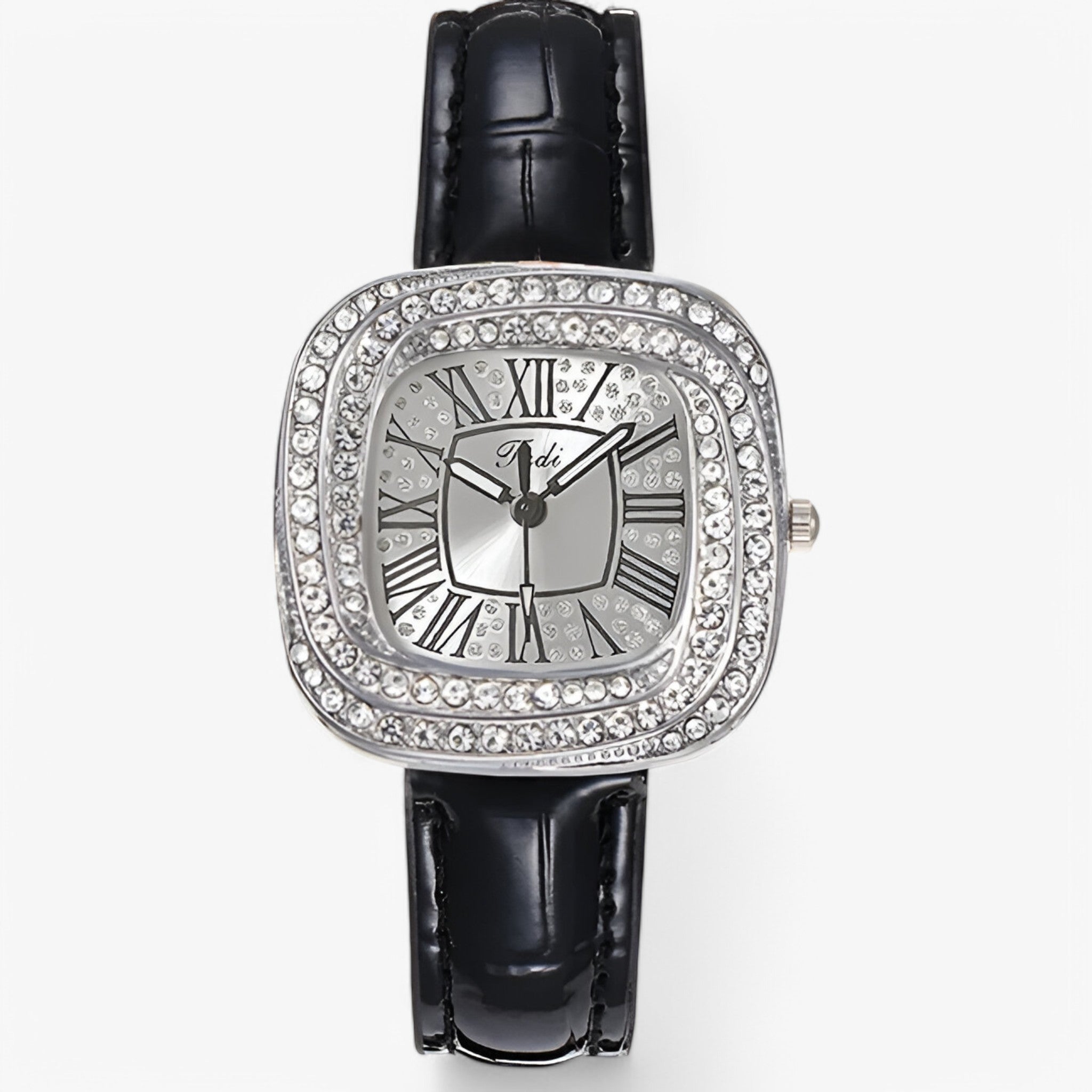 Orologio da Donna in Pelle Verde con Diamanti - Nera - diamanti donna female watch orologio orologio donna pelle watch for women watches - Concept Palermo