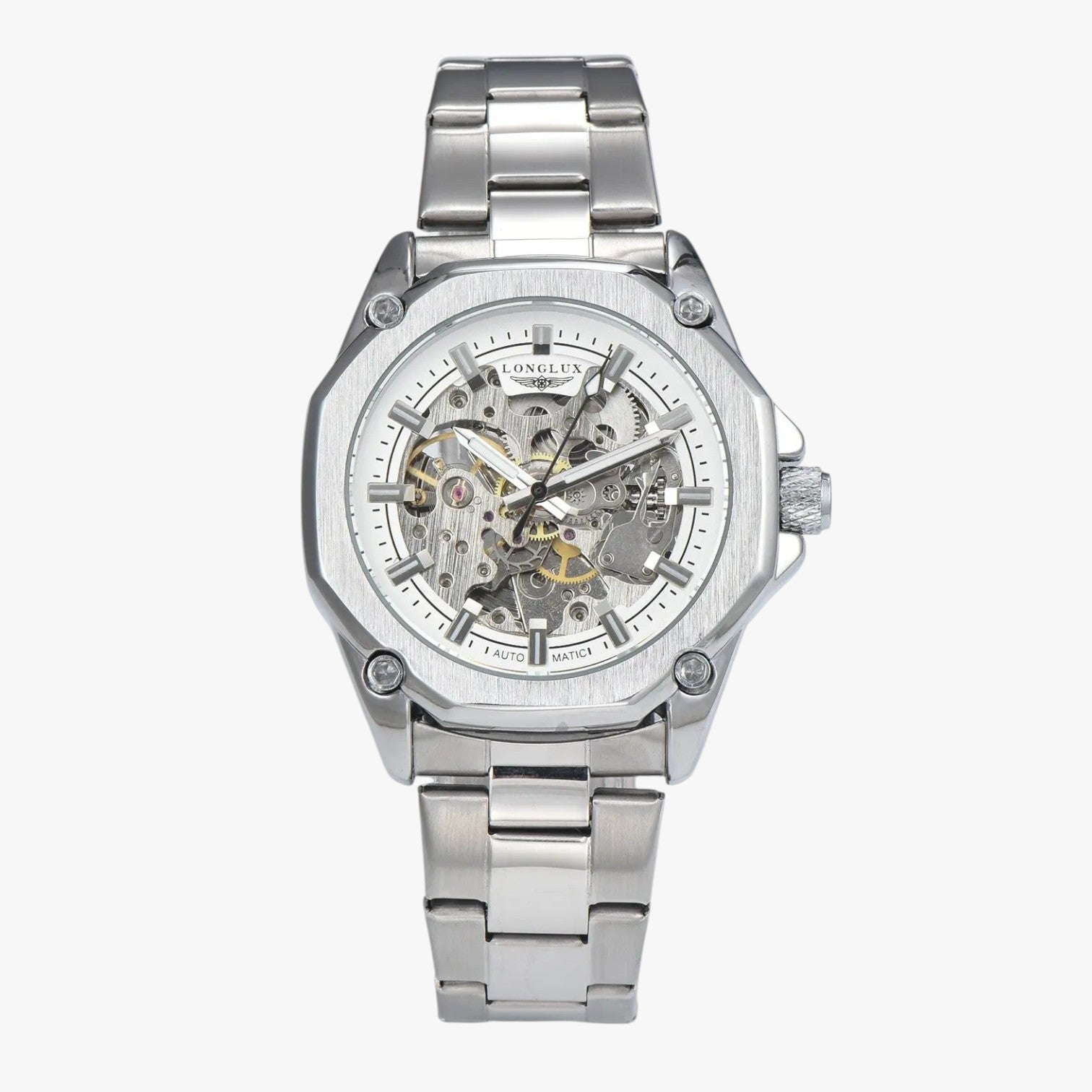 Orologio automatico scheletrato sportivo Uomo - Bianco Argenteo - automatico orologio orologio automatico scheletrato sportivo uomo watch watch for men watches WATCHES FOR MEN - Concept Palermo