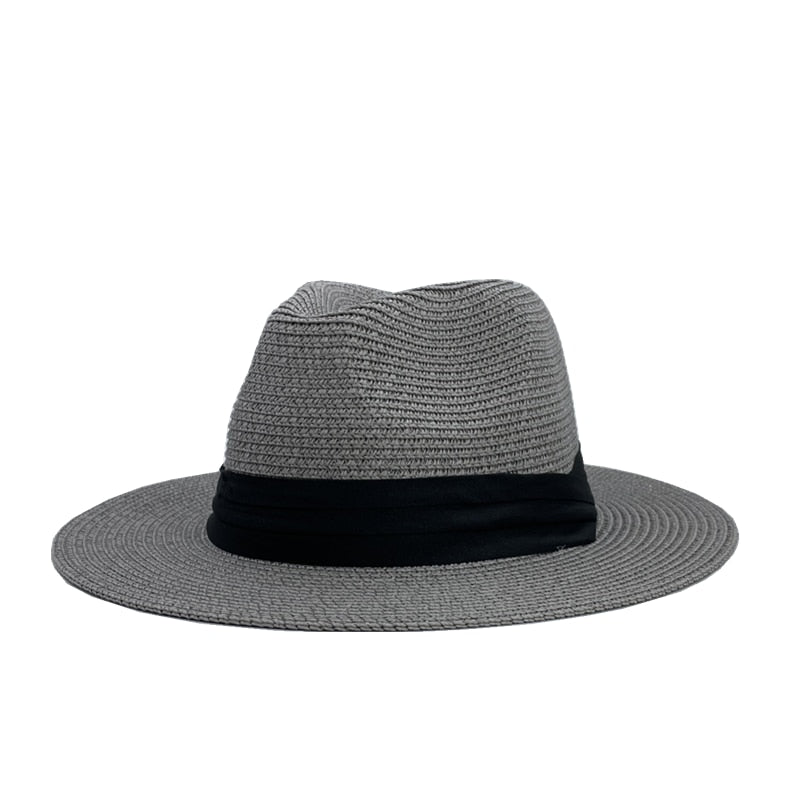 Cappello di paglia panamense - Grigio - cappello cappello paglia hat Hat for girls paglia panamense Sun Hats women hat women's hat - Concept Palermo