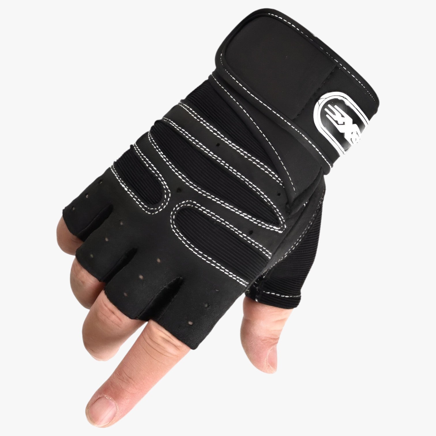 Guanti sportivi senza dita con protezione per i polsi Uomo - Bianco - dita gloves guanti guanti sportivi mens accessory mirko | guanti sportivi senza dita con protezione per i polsi - €25 polsi protezione sportivi uomo - Concept Palermo