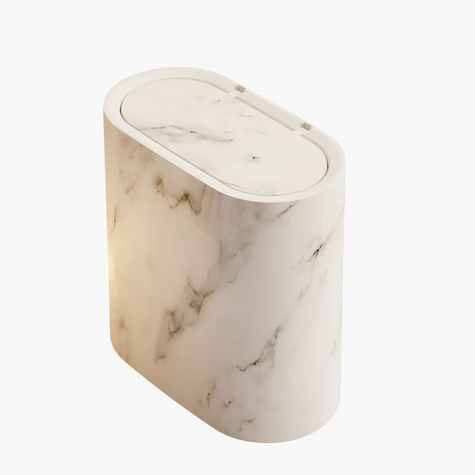 Cestino Nordic in Marmo Sottile – Elegante Pattumiera Design per Bagno/Ufficio - bianco 12L - bathroom cestino cestino nordic home & garden marmo nordic odore sottile - Concept Palermo