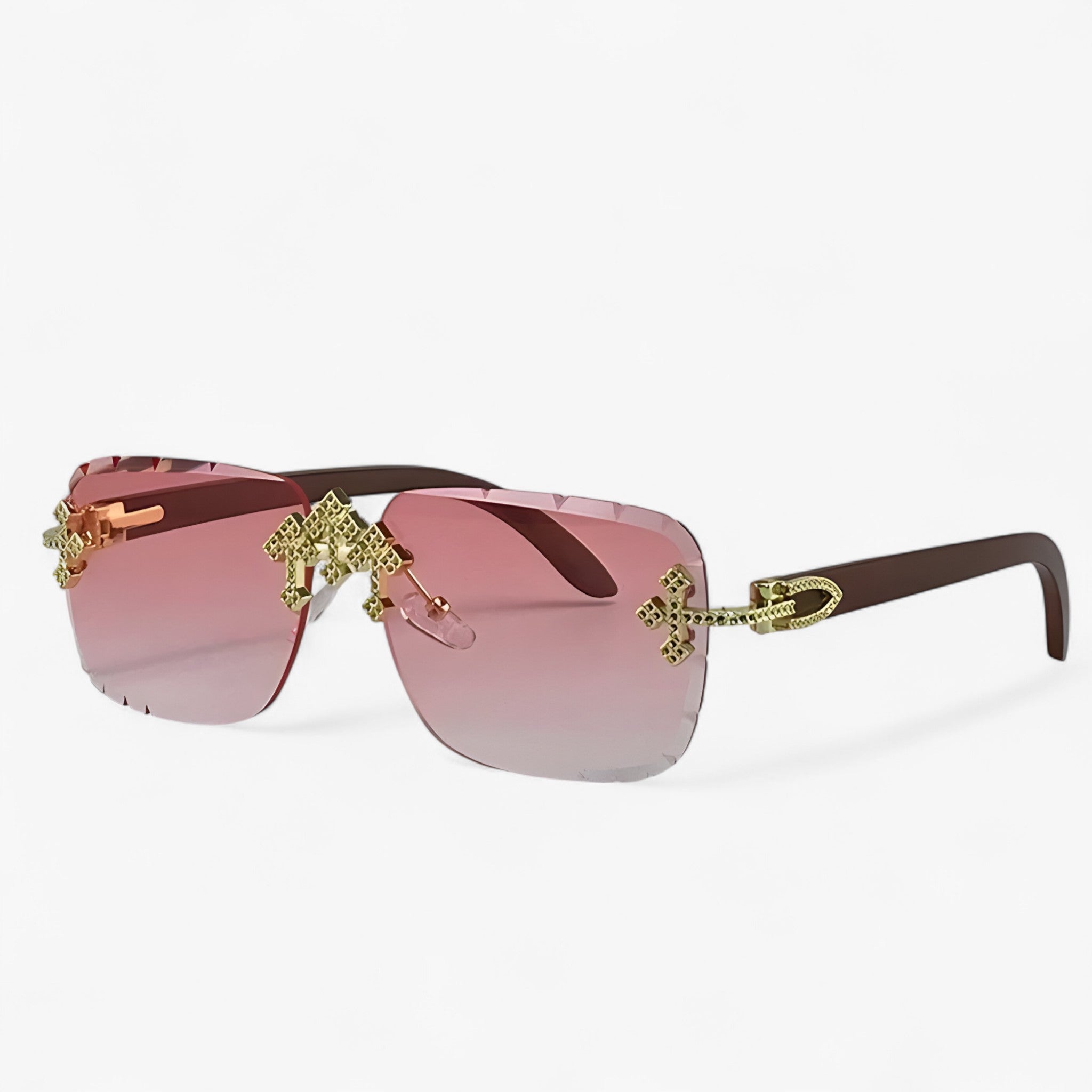 Occhiali da sole senza montatura stile steampunk Uomo - Doppio rosa - Fashion Sunglasses men sunglasses polarized mens sunglasses montatura occhiali occhiali sole Polarized man sunglasses sole steampunk stile sunglasses sunglasses polarized men uomo - Concept Palermo
