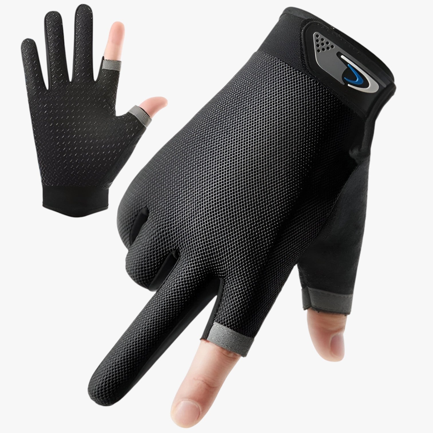 Guanti antiscivolo con dita per il taglio per presa e comfort Uomo - Nero - antiscivolo comfort dita gloves guanti guanti antiscivolo lenard | guanti antiscivolo con dita per il taglio per presa e comfort - €25 mens accessory presa taglio - Concept Palermo