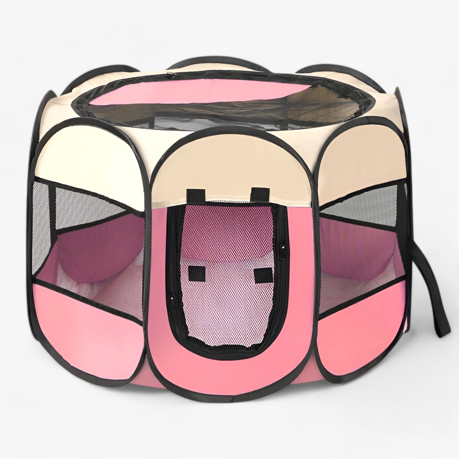 Tenda portatile pieghevole per animali domestici per comfort e facilità Uomo - Beige rosa - animali comfort domestici facilità pet pet accessories pet bed PET SUPPLIES pets & supplies pieghevole portatile tenda - Concept Palermo