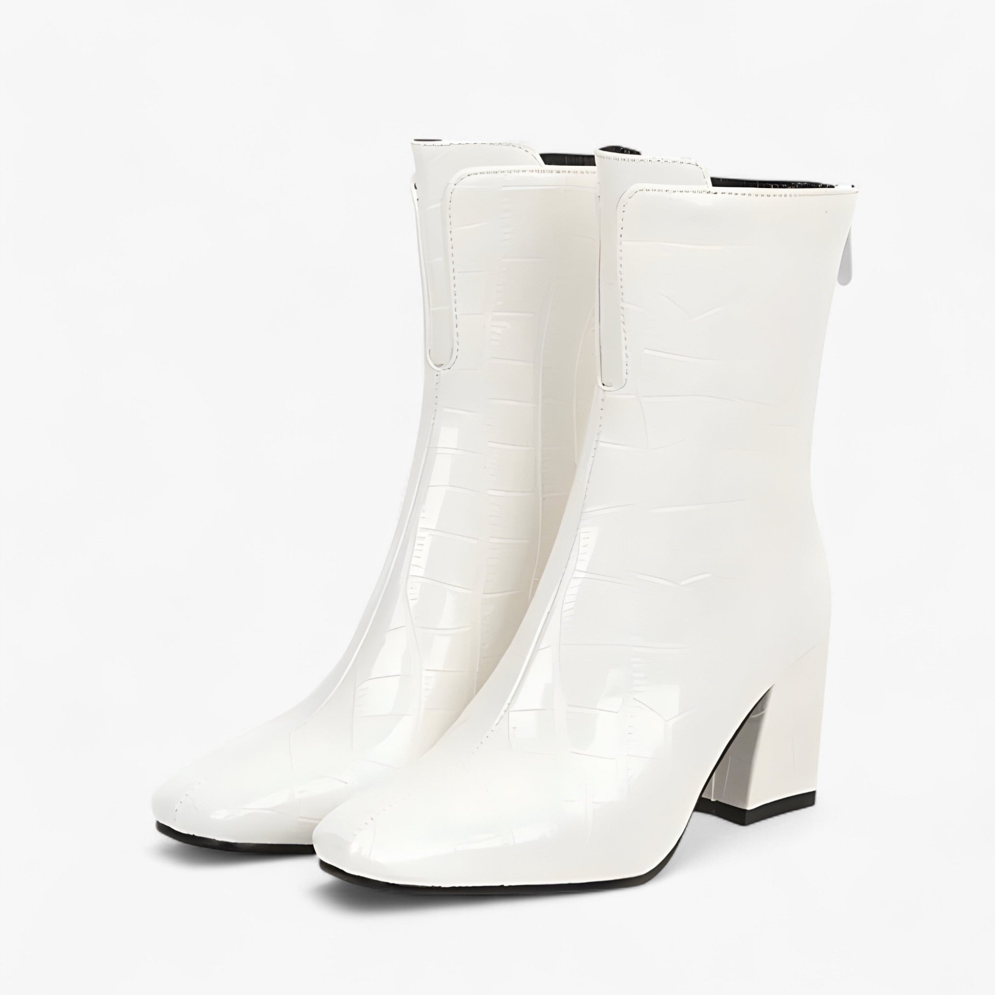 Stivaletti in pelle effetto coccodrillo lucido - - BOOTS Boots & Shoes coccodrillo effetto lucido pelle shoes stivaletti stivaletti pelle - Concept Palermo