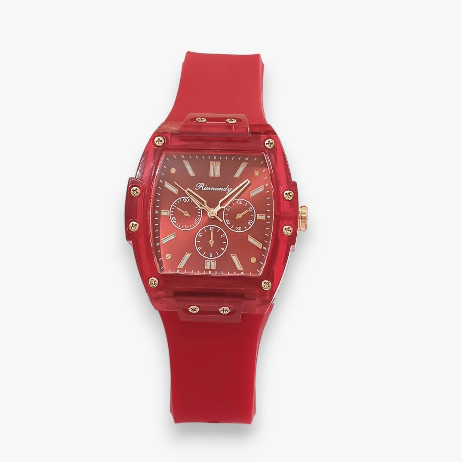Orologio da donna e comodo con cinturino in silicone - Rosso - cinturino donna ladies watch orologio orologio donna silicone watch watch for women watches women watch - Concept Palermo