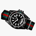 Reloj con correa de nylon y luz nocturna Hombre