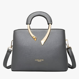 Borsa Tote Grande Donna Viola in Vera Pelle Italiana - Shopper Elegante Versatile - Grigio - bags borsa borsa tote capienza design donna handbags Linen pelle shopper Women Women's handbags - Concept Palermo