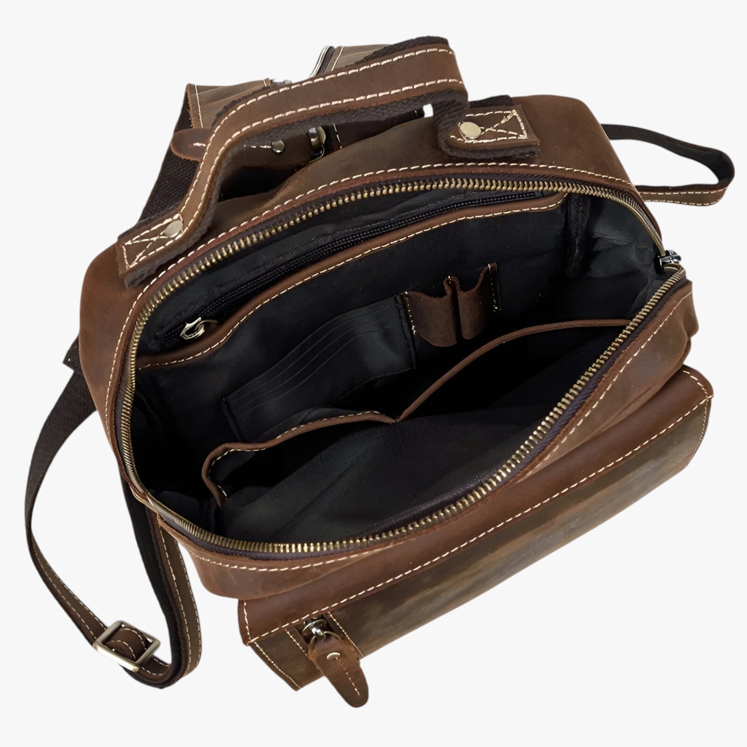 Zaino in pelle vintage a doppio uso - - Bags bags for men doppio pelle vintage zaino zaino pelle - Concept Palermo