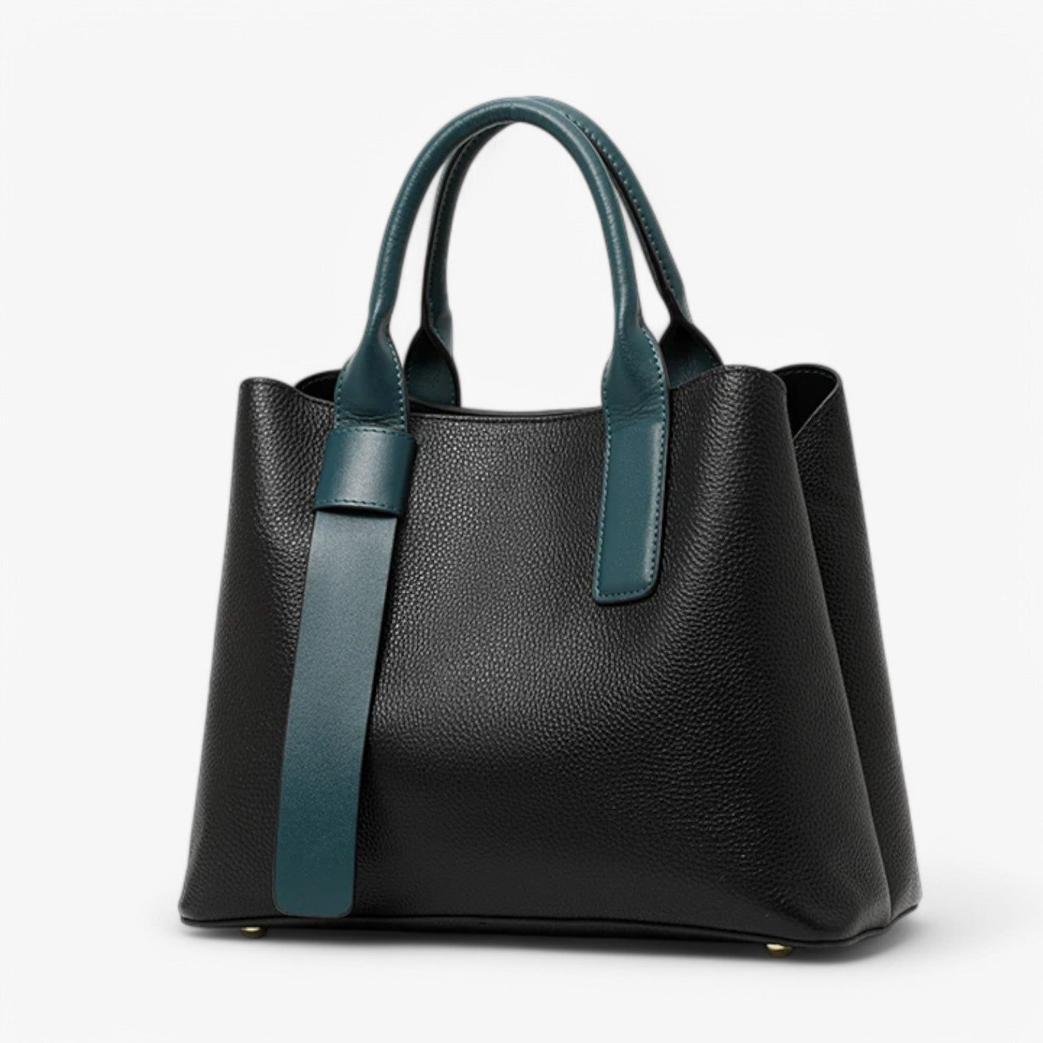 Borsa a Spalla in Pelle di Vacca Donna - nero (30cm<Max Lunghezza<50cm) - bag bags borsa borsa spalla donna handbags Leather Bag pelle spalla vacca women bag - Concept Palermo
