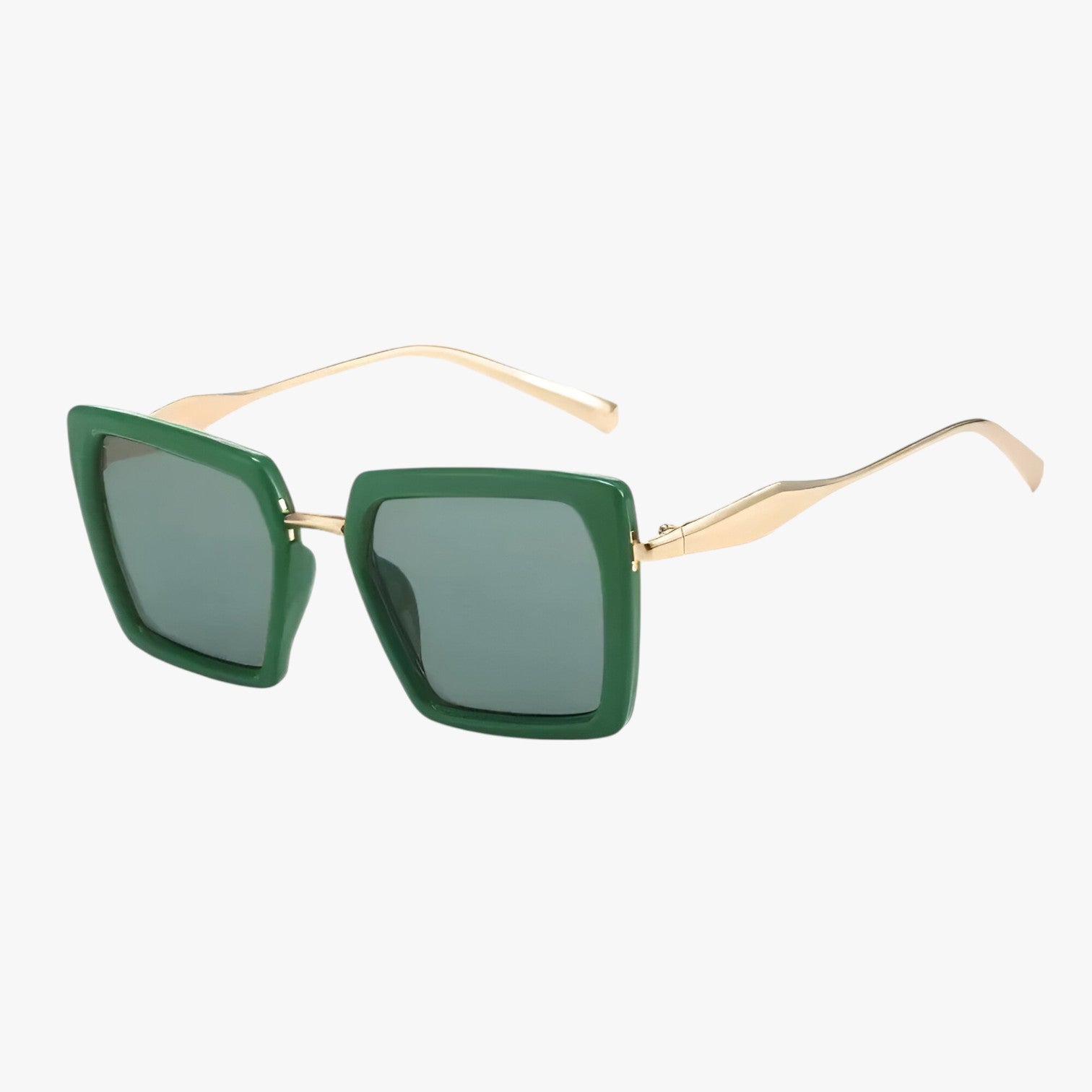 Occhiali da sole vintage quadrati con lenti verde scuro - verde - Fashion Sunglasses lenti occhiali occhiali sole quadrati scuro sole sun glasses sunglasses vintage womens sun glasses - Concept Palermo