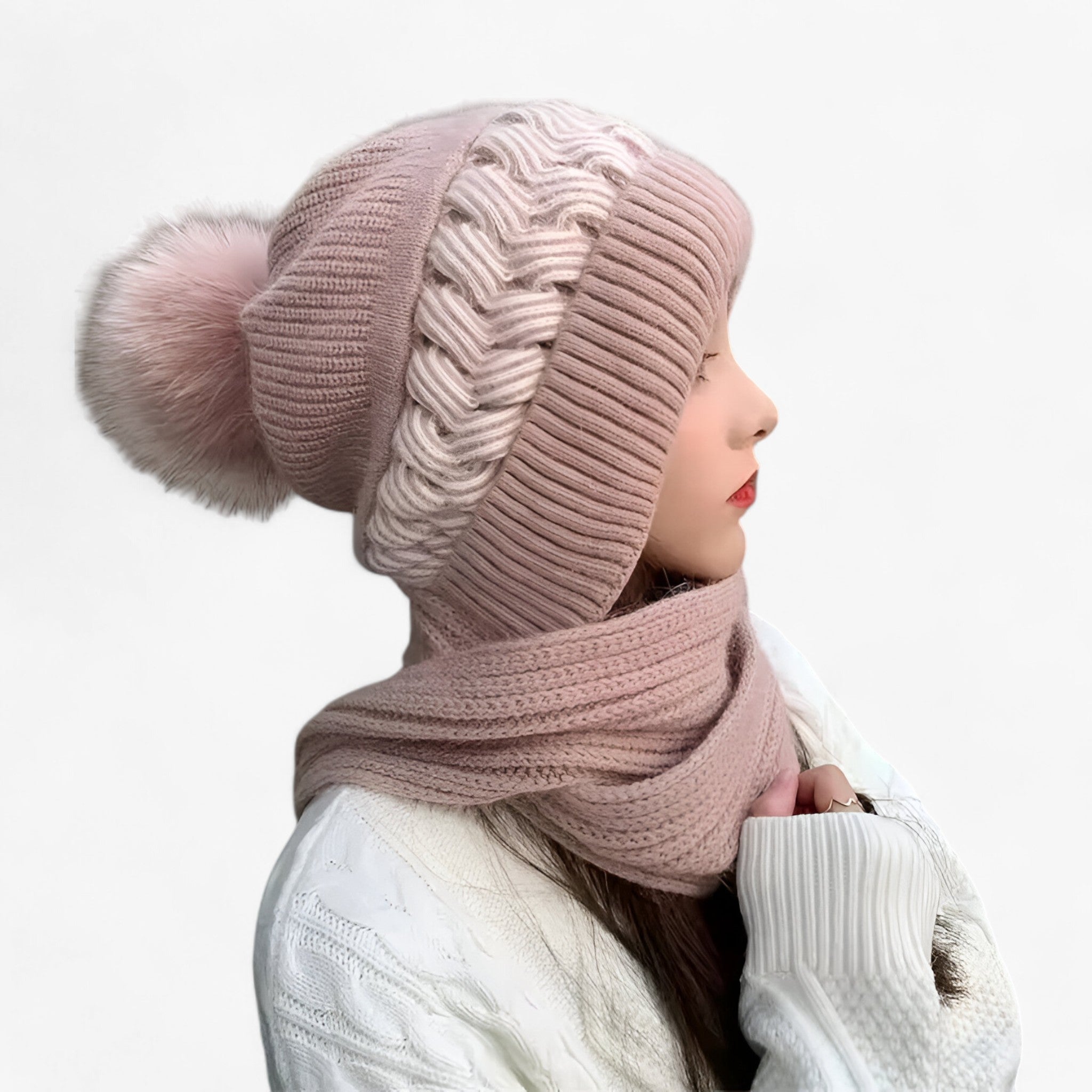 Cappello Invernale Magliato All-in-One – Caldo, Confortevole e Antivento Uomo - rosa - antivento beanies caldo cappello cappello invernale confortevole invernale magliato - Concept Palermo