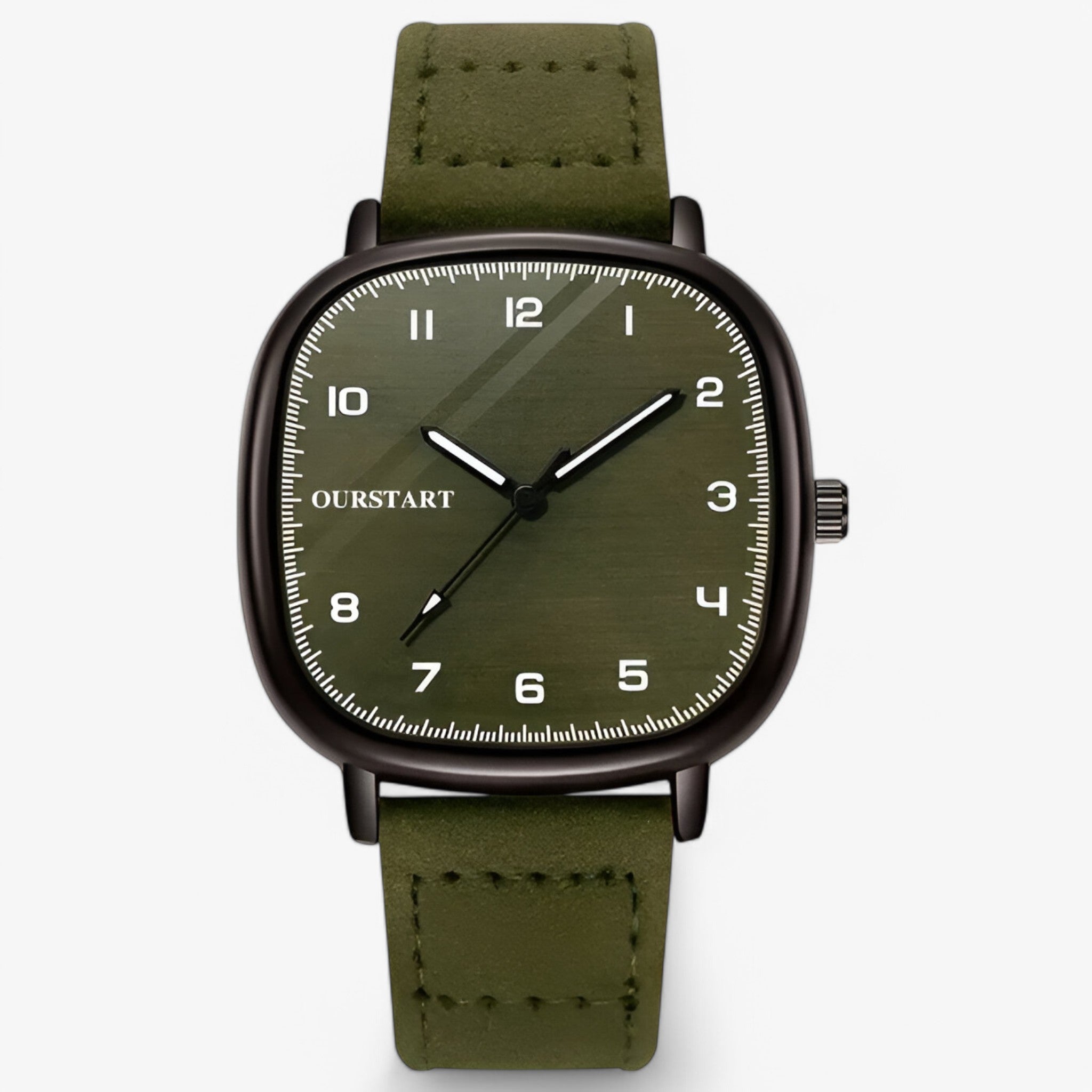 Orologio vintage con quadrante quadrato - Verde Militare - female watch orologio orologio vintage quadrante quadrato vintage watch for women watches - Concept Palermo