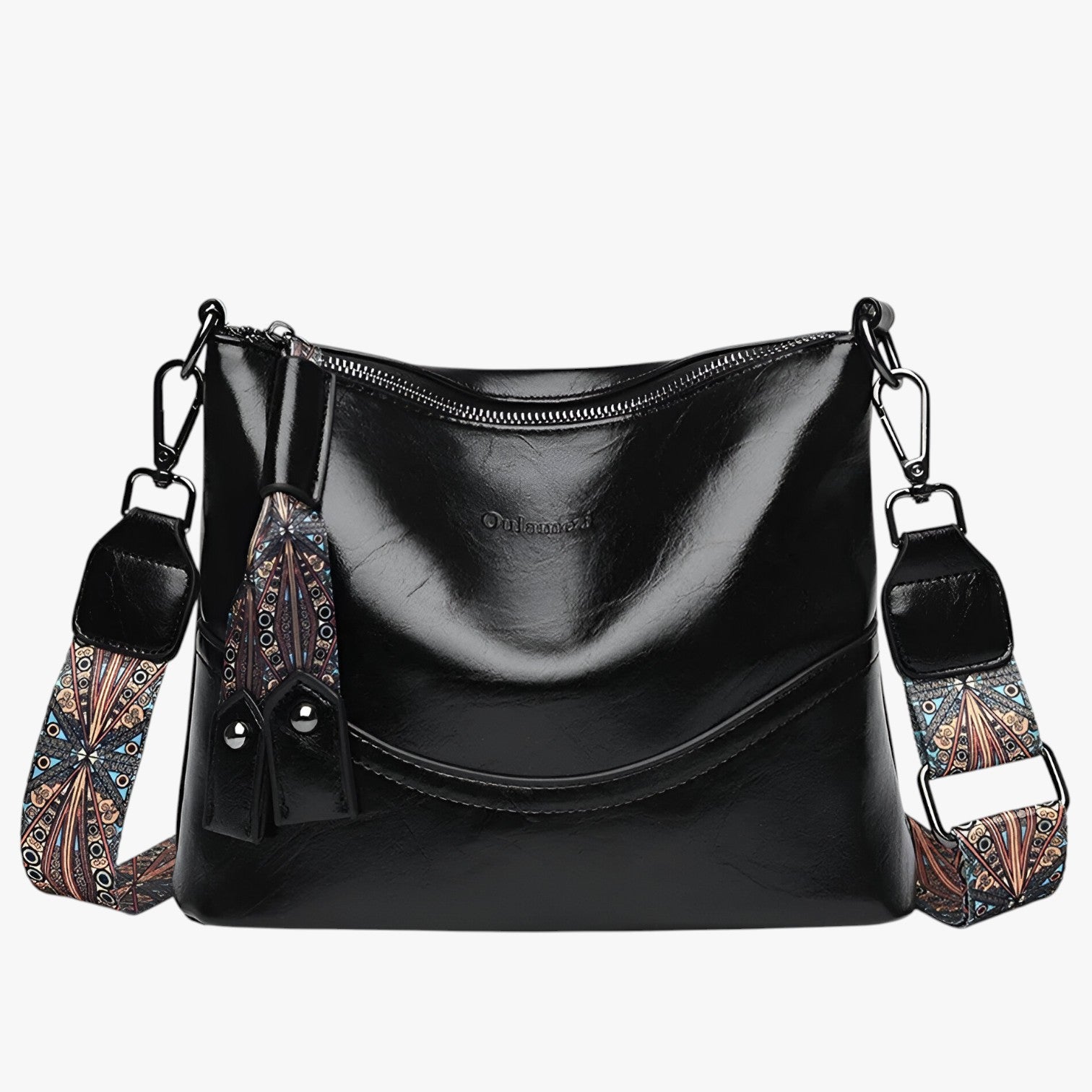 Borsa a Tracolla da Donna di Lusso Firmata in Pelle Nera Elegante - Nero - Bags borsa borsa tracolla donne firmata tracolla women bags Women's handbags - Concept Palermo