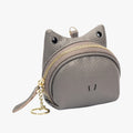 Bonita cartera de piel con cremallera, bolsillos para monedas y tarjetas
