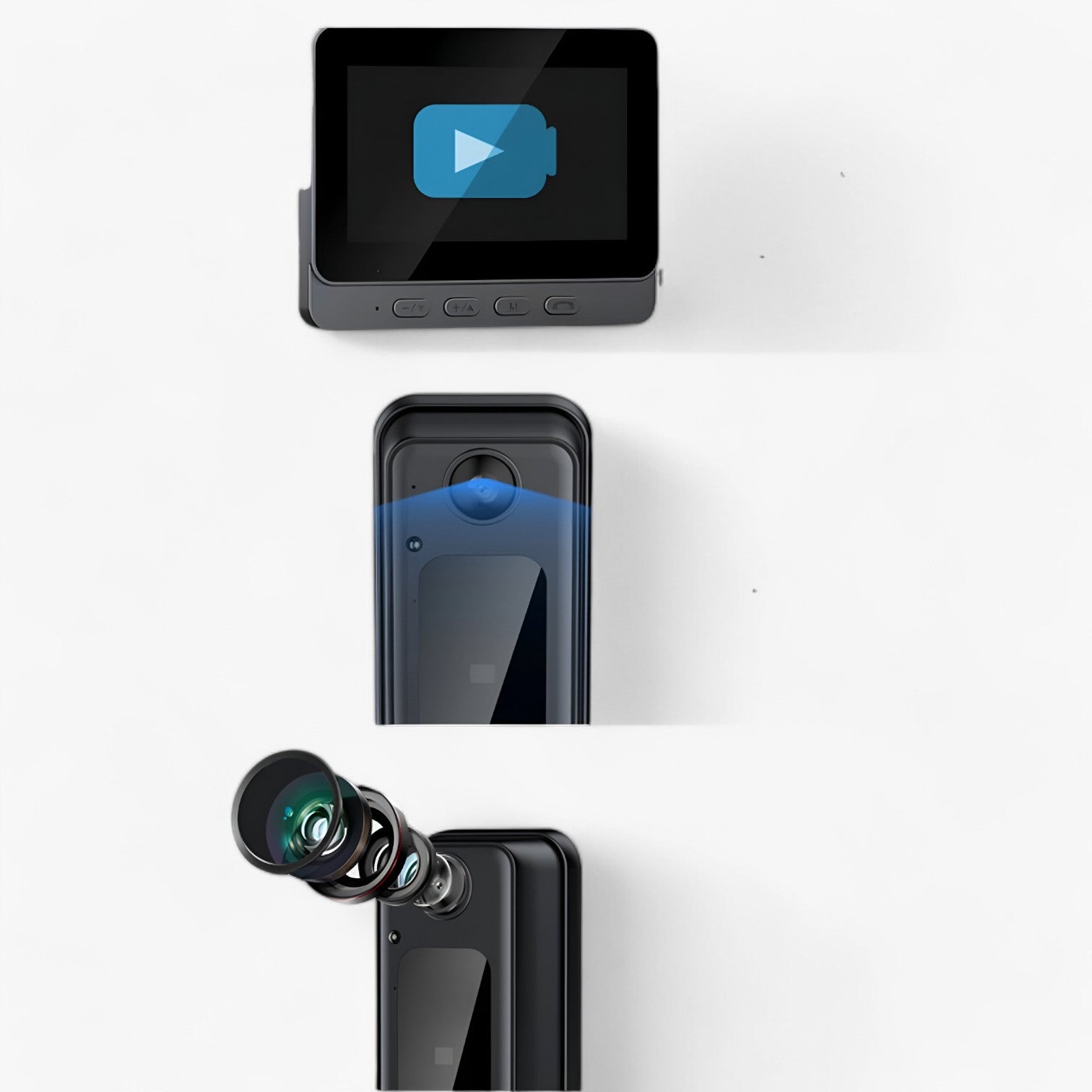 Campanello video wireless con lente grandangolare da 8MP Uomo - - camera campanello campanello video gadget gadgets grandangolare lente uomo video wireless - Concept Palermo