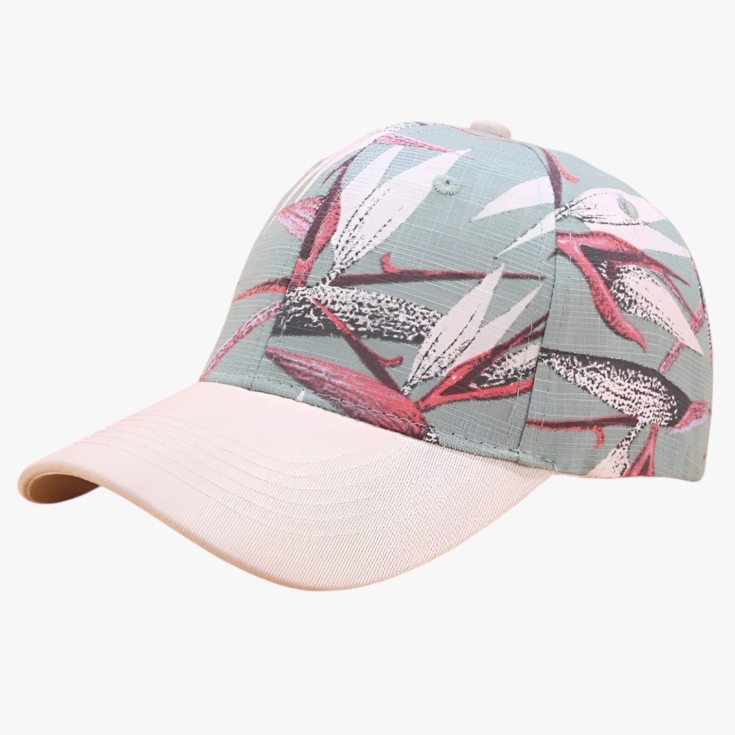 Cappellino da baseball in cotone con stampa a foglie e visiera parasole Uomo - Verde Regolabile - baseball Baseball caps cappellino cappellino baseball caps cotone foglie men's hat mens cap parasole stampa - Concept Palermo