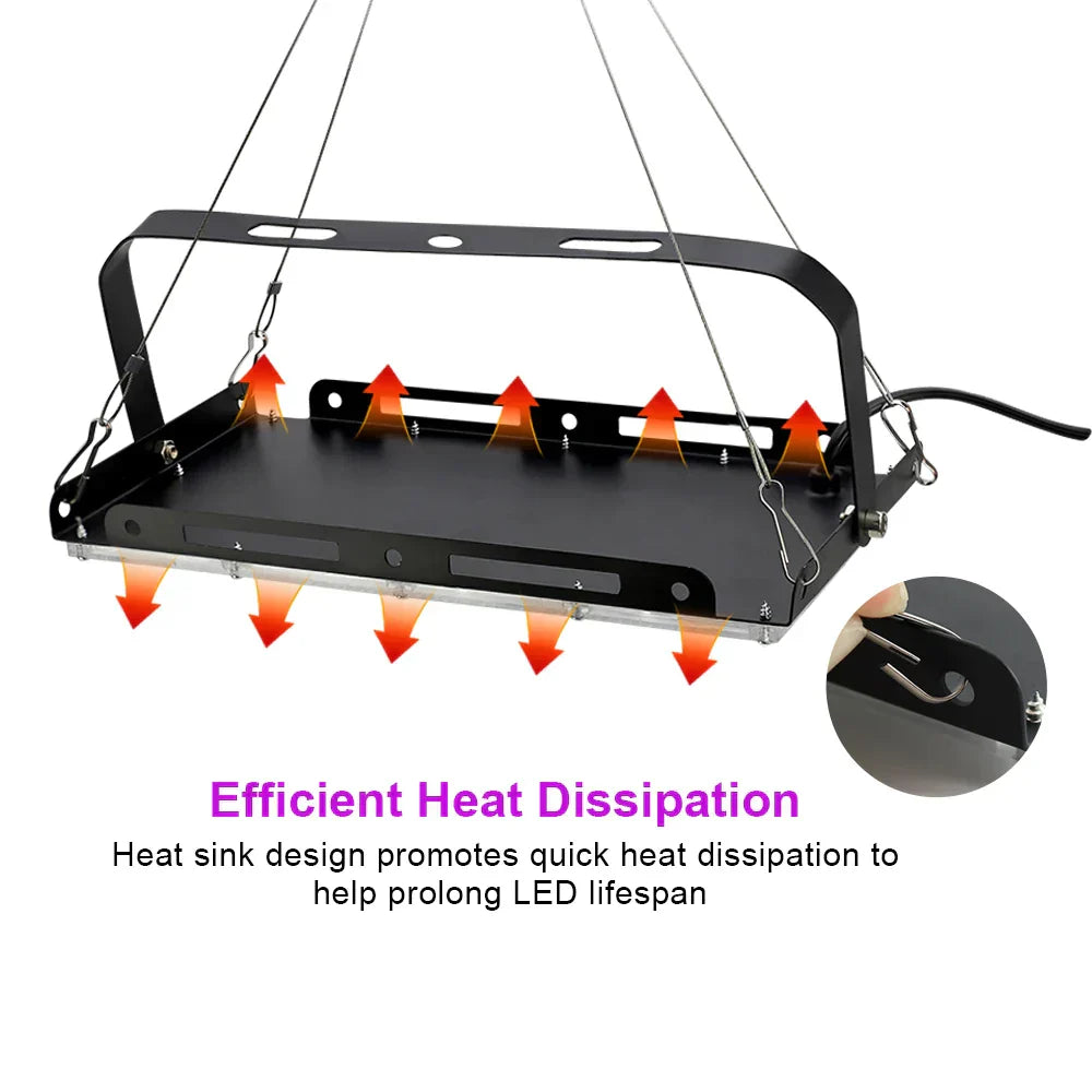 HydroGlow - Lampada da coltivazione LED a spettro completo con spina EU Nero - - coltivazione completo Decoration lighting grow lamp grow light home & garden hydroglow lampada led lamp lightning plant light spettro spina - Concept Palermo