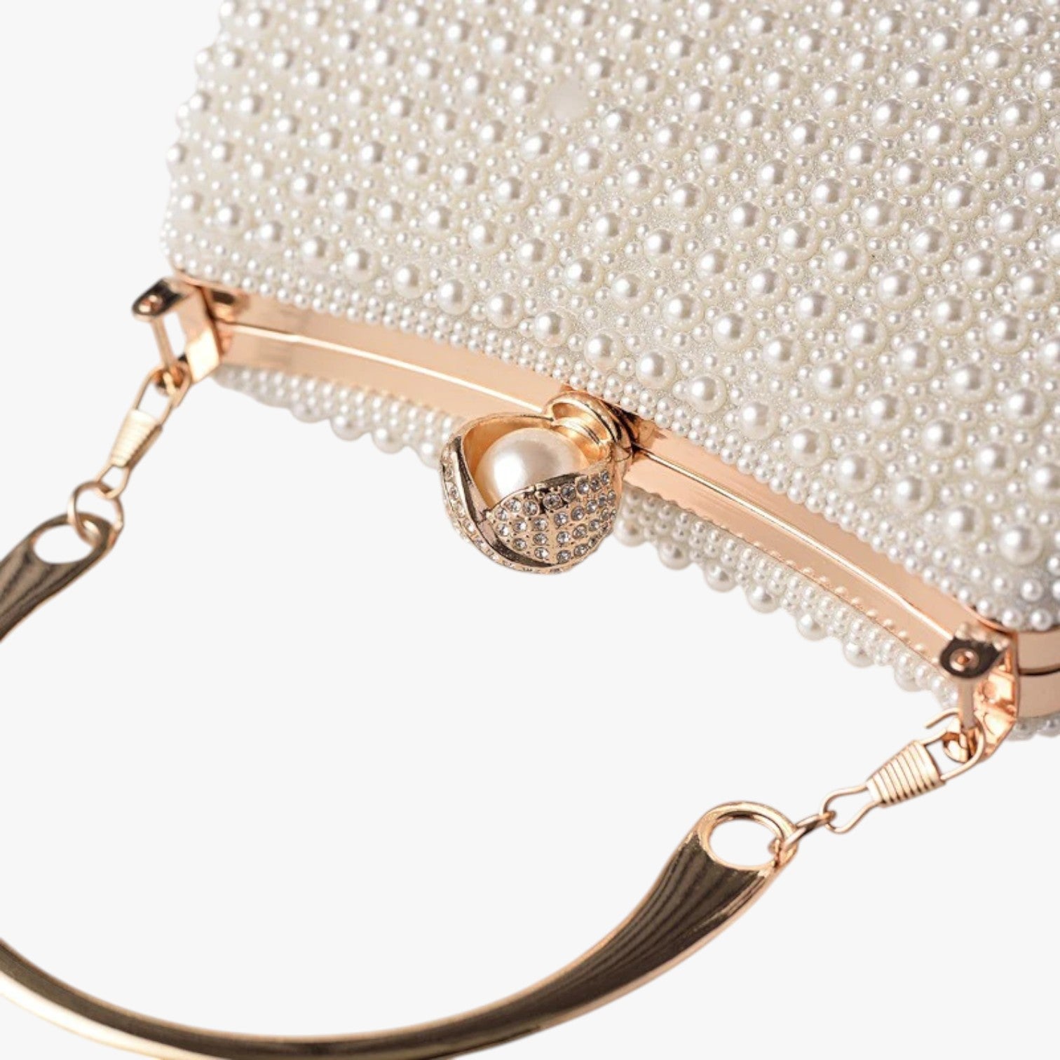 Borsa da sera in perle con manico a catena - - bag Bags borsa borsa sera catena handbags manico perle sera women bags Women's handbags - Concept Palermo