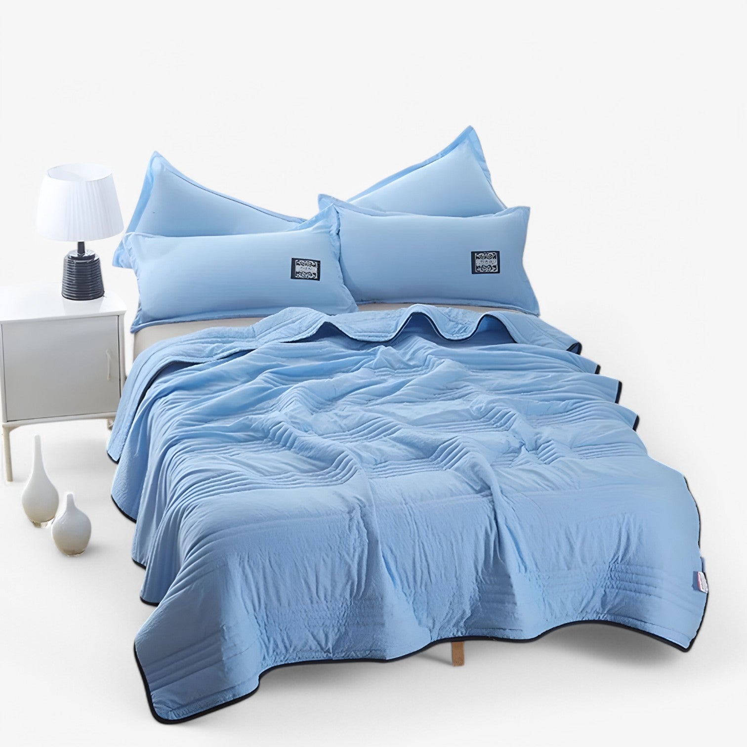 Ademend e pelle amichevole – Coperta estiva per il massimo comfort - Blauw 100x150cm - ademend ademend pelle amichevole comfort coperta estiva Home Home & Garden home decor massimo - Concept Palermo