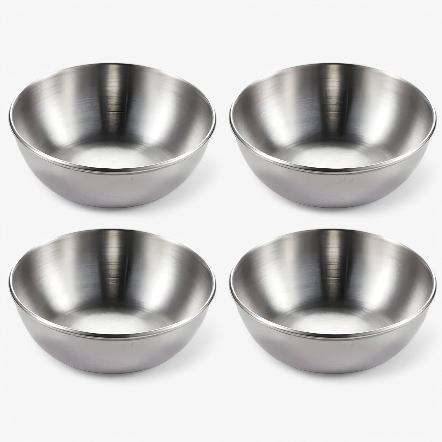 Ciotole per zuppe in acciaio inox – Servire in modo e pratico Uomo - argento-4pz 8X8X3CM - acciaio ciotole ciotole zuppe inox Kitchen kitchen & dining kitchen accessory kitchen utensil modo pratico servire - Concept Palermo