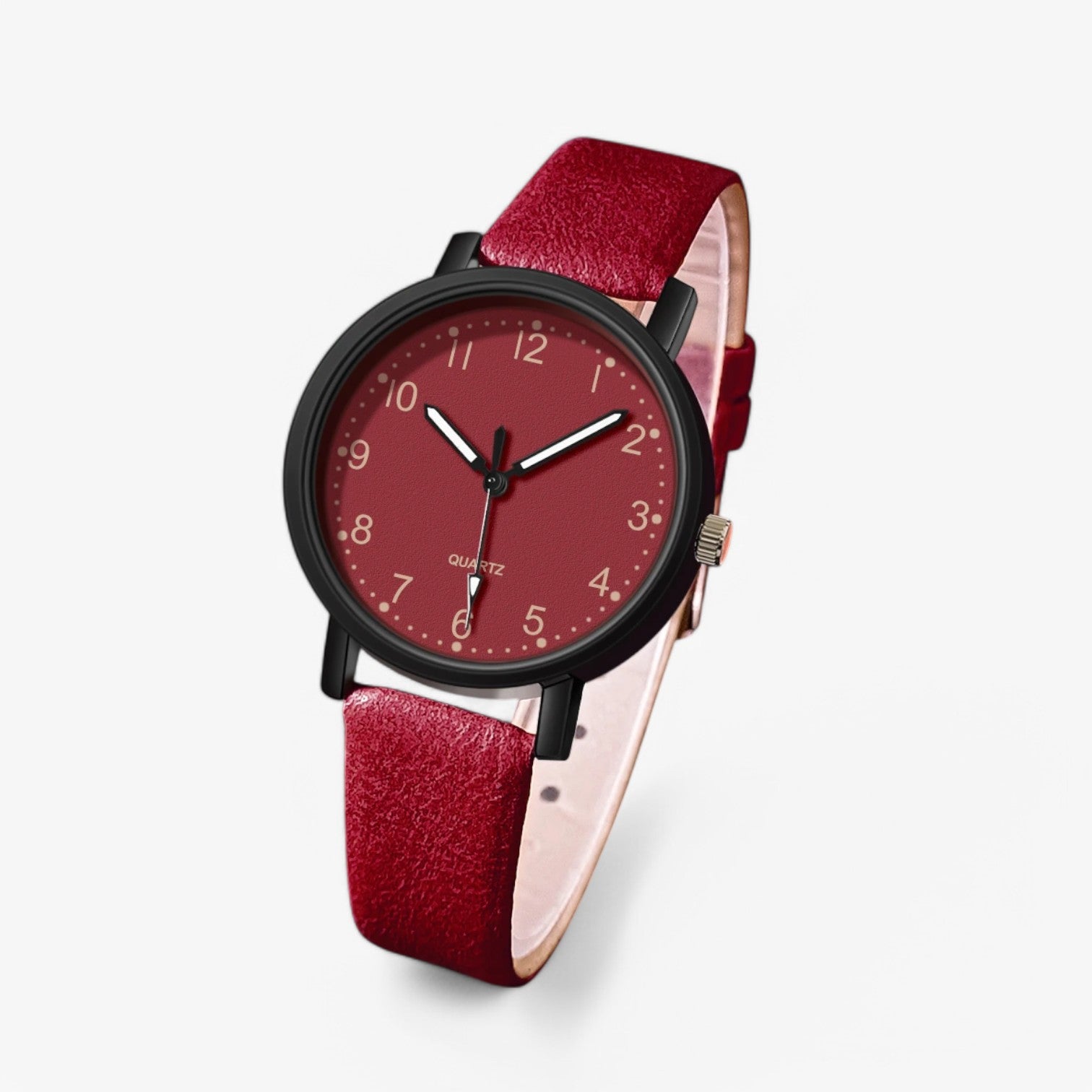 Orologio da donna vintage - confortevole Pelle - Rosso - confortevole donna ladies watch orologio orologio donna pelle vintage watch watch for women watches - Concept Palermo