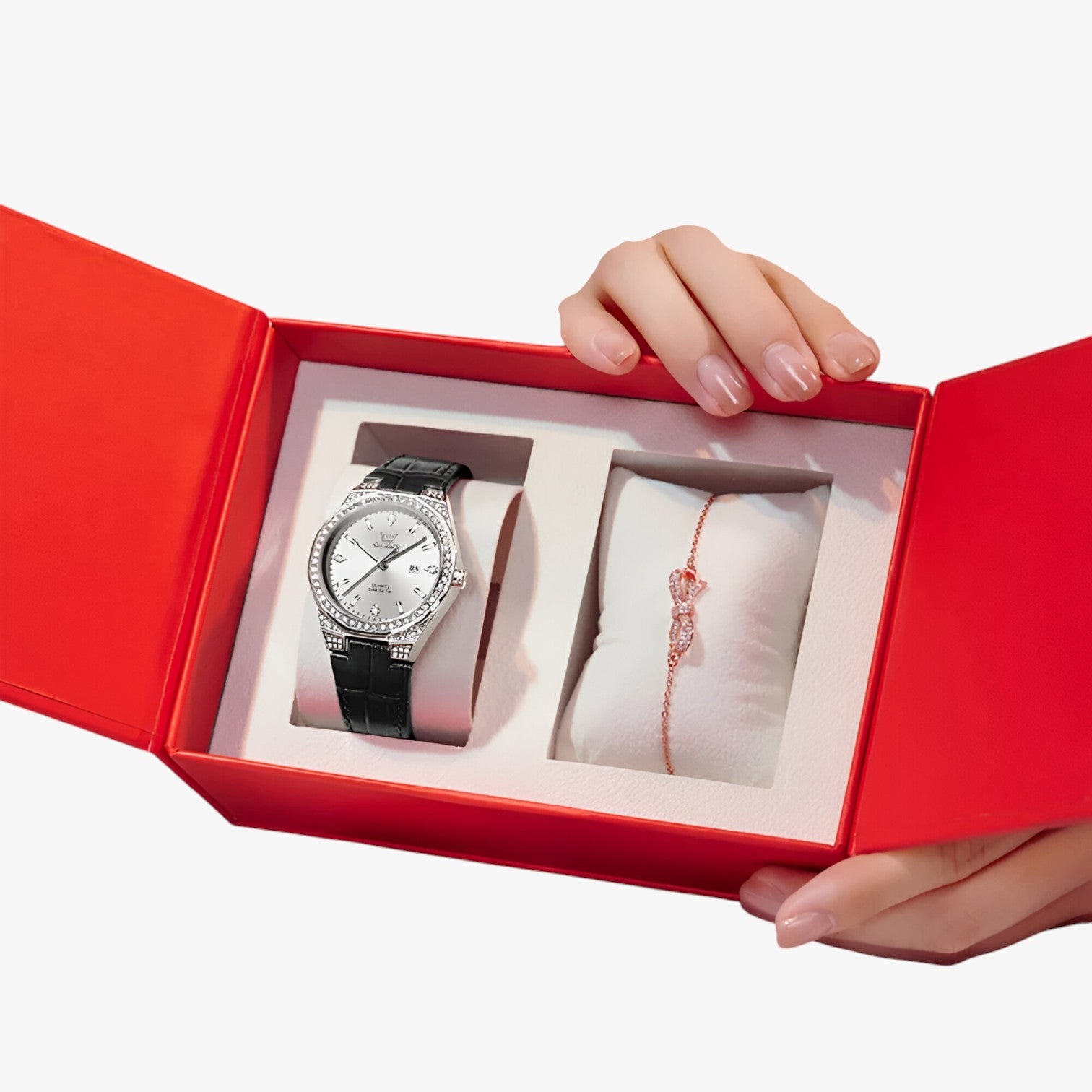 Orologio impermeabile con cinturino in pelle - Set Nero - cinturino female watch impermeabile ladies watch orologio orologio impermeabile pelle watch watch for women watches - Concept Palermo