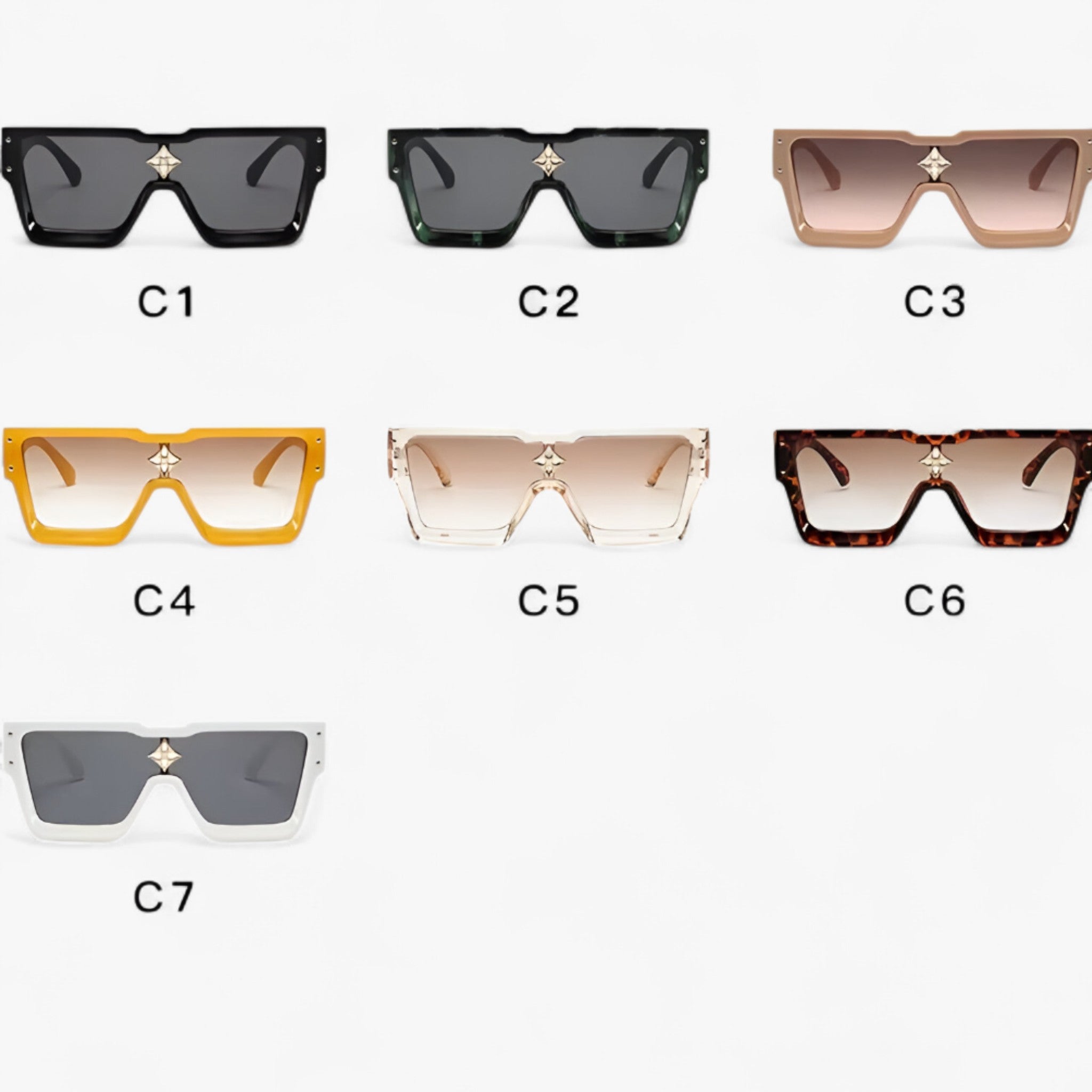 Occhiali da sole quadrati unisex con protezione UV400 Uomo - - Fashion Sunglasses mens sunglasses occhiali occhiali sole protezione quadrati sole sunglasses sunglasses polarized men unisex uomo - Concept Palermo