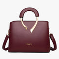 Bolso tote grande violeta de piel italiana auténtica para mujer - Shopper elegante y versátil