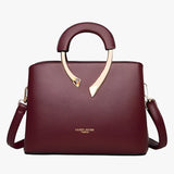 Grote paarse leren tote bag voor dames van Italiaans echt leer - Elegante veelzijdige shopper