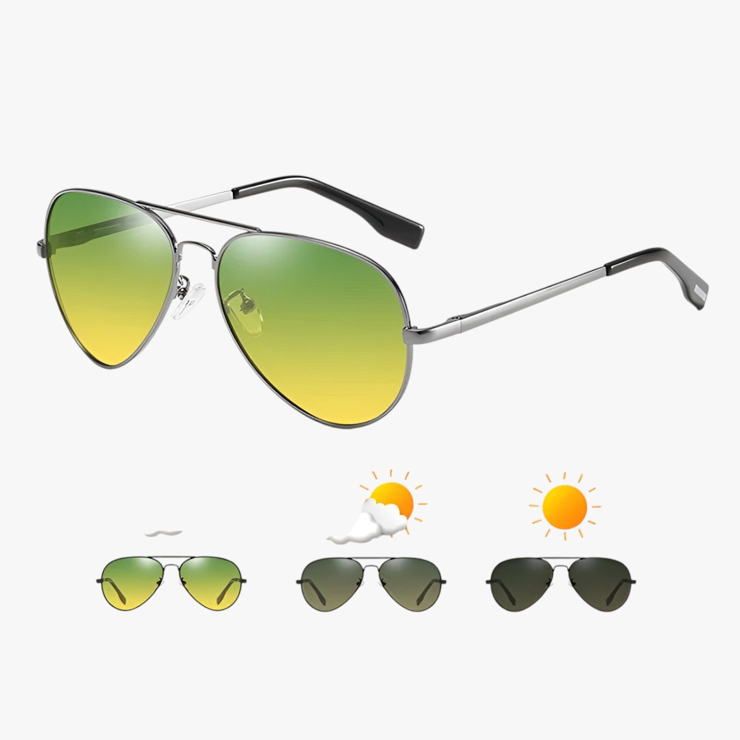 Occhiali da sole camaleonti per ogni luce - argento - camaleonti Fashion Sunglasses luce mens sunglasses occhiali occhiali sole ogni sole sunglasses - Concept Palermo