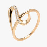 Roze gouden ring met zirkonia