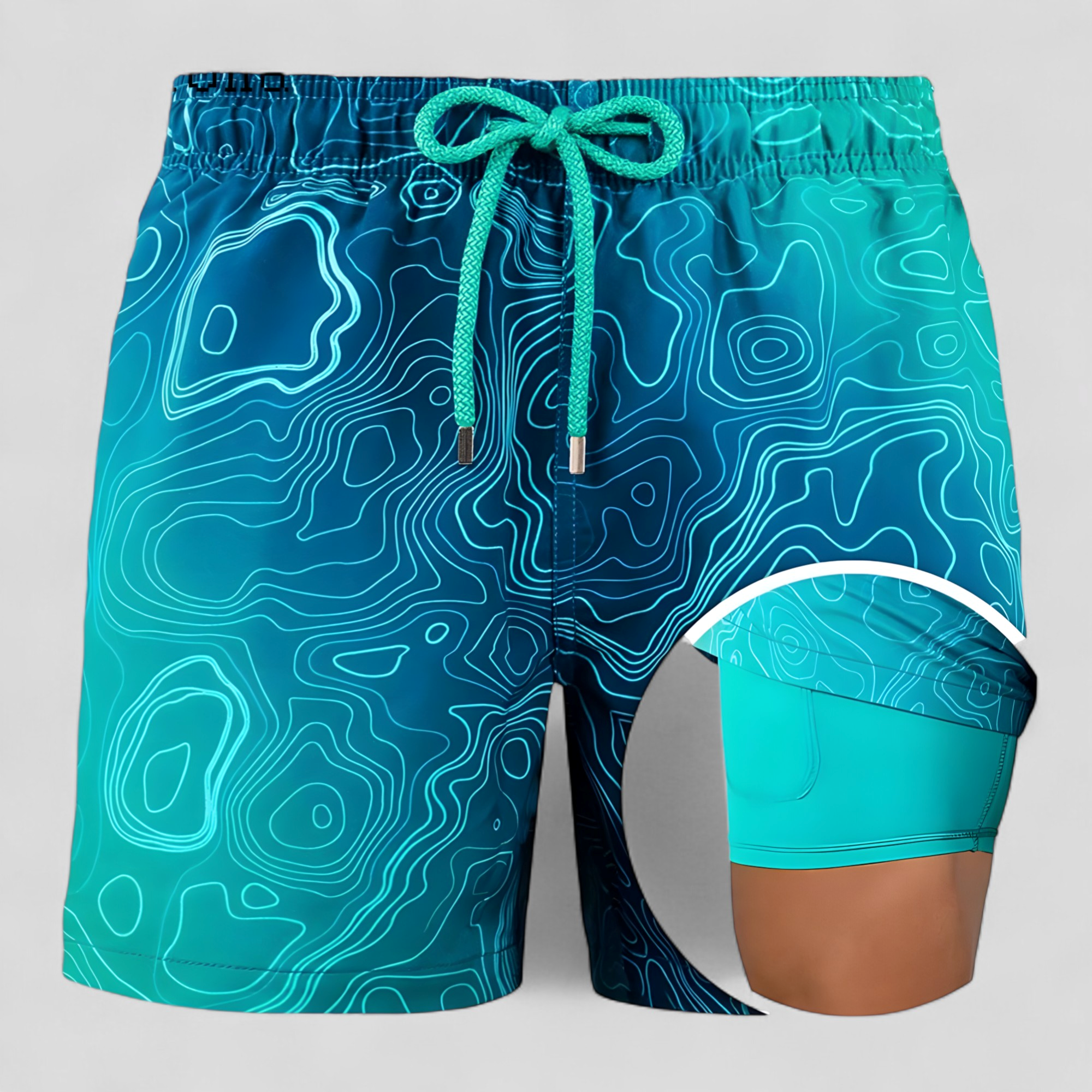 Costume da Bagno Uomo Asciugatura Rapida con Tasche Laterali, Pantaloncino Mare - Verde 1 - abbigliamento mare asciugatura cintura con cordino costume costume da bagno costume da bagno rapido costume da bagno uomo costume elegante costume per attività acquatiche costume uomo nuoto e sport acquatici rapida shorts shorts da nuoto tasca interna costume tasche uomo - Concept Palermo