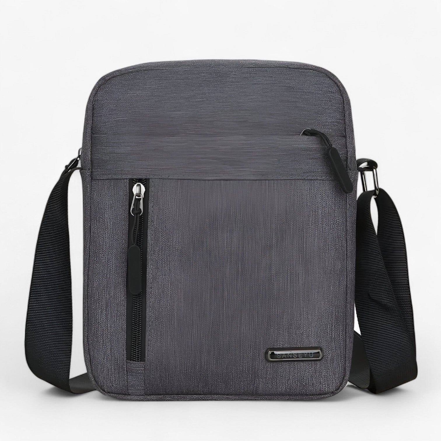 Borsa a Spalla da Uomo Oxford - Sostenibile, Stilosо e Pronta per Affari - Grigio - affari bag bags borsa borsa spalla mens bag oxford pronta Shoulder Bags sostenibile spalla - Concept Palermo